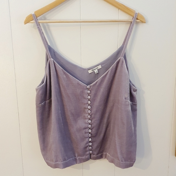 NWT Madewell Velvet Camisole Top | Purple | Size 14 - Picture 4 of 9